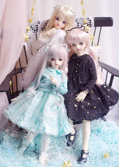 BJD одежда вязаное пальто платье костюм для 1/4 1/6 BJD YOSD MSD Размер куклы зеленый wihte черный цвет платье Одежда для кукол