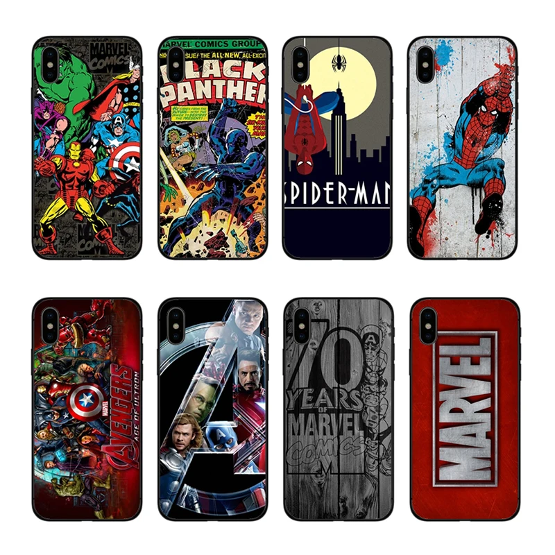 Кулиай комиксы Marvel Новинка Чехлы для телефона чехол iPhone 8 7 6 6S Plus X XS XR XSmax 7plus 8plus |