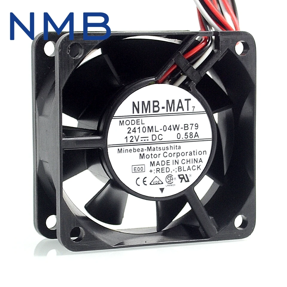 Для оригинального 2410ML 04W B79 6025 6 см 60 мм 12 В 0.58A три провода скорость двойной