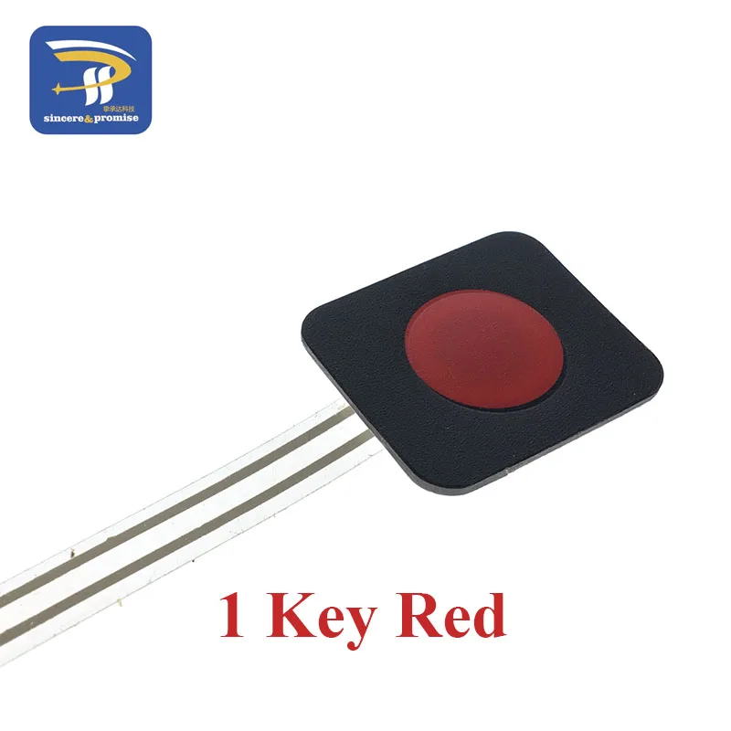1 Key Red 1 2 3 4 5 кнопочный мембранный переключатель матричный массив клавиатура Панель управления Pad DIY Набор для Arduino Новинка - Цвет: 1 Key Red