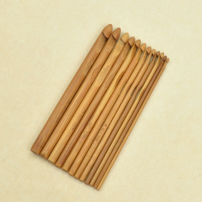 Вязание крючком ручка из карбида бамбука круглое карбонизированное вязание