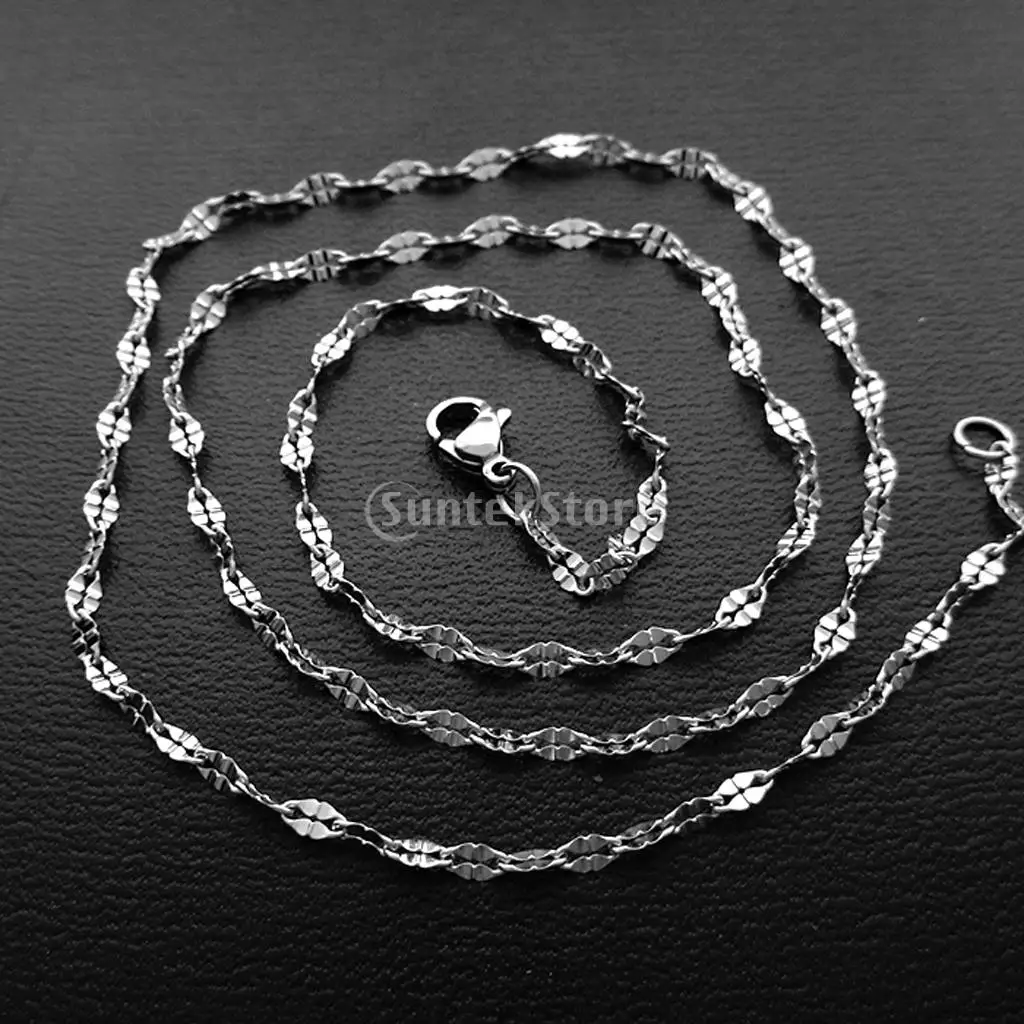 Новый 2014 новое мода женская серебряный нержавеющей стали ссылка цепи ожерелье 2.5