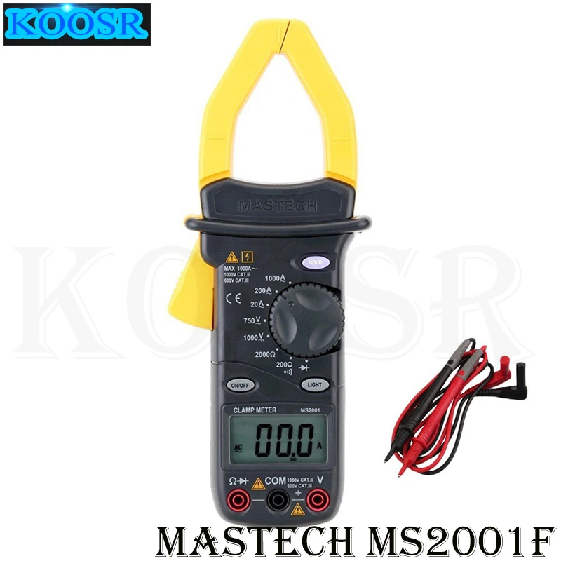 MASTECH MS2001F держатель цифровой клещи 31/2 бит AC цифровой зажим непрерывности/диод тест с подсветкой