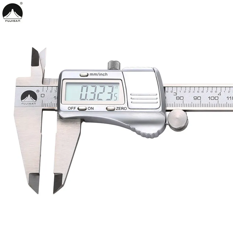 

FUJISAN Digital Caliper 0-200mm/0.01mm Stainless Steel Metric/Inch Electronic Vernier Calipers Gauge Measuring Tools