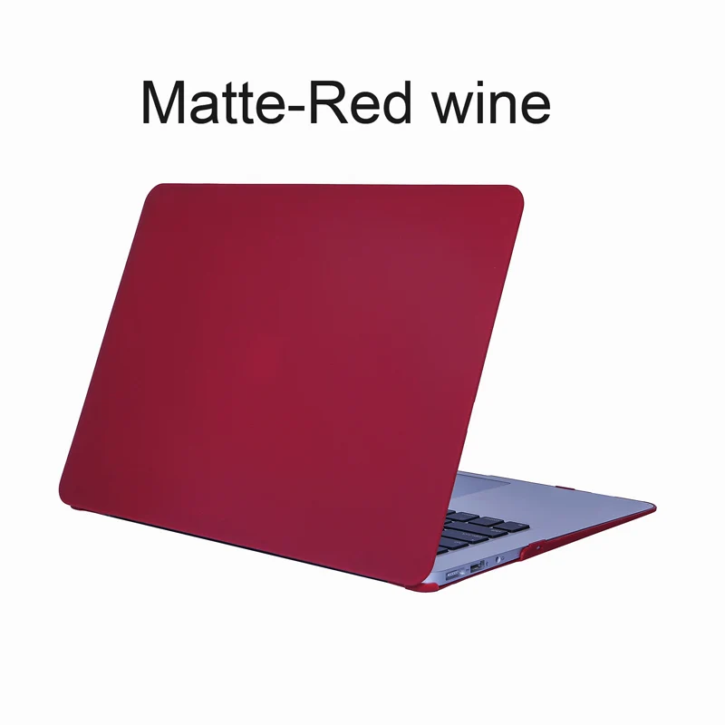 Жесткий Кристальный матовый чехол для ноутбука Apple Macbook Air 13 аксессуары для Mac book Pro retina 11 12 15 дюймов - Цвет: Red wine