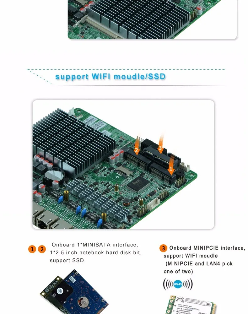 10 шт. безвентиляторная мини ITX материнская плата Celeron J1900 с 4x1000 Мбит/с Intel Gigabit Ethernet порты брандмауэра маршрутизатор Appliance Pfsense