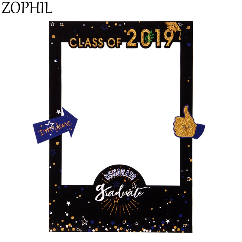 ZOPHIL градация 2019 большой 63x43 см фото реквизит Congrats рамка для селфи Выпускной