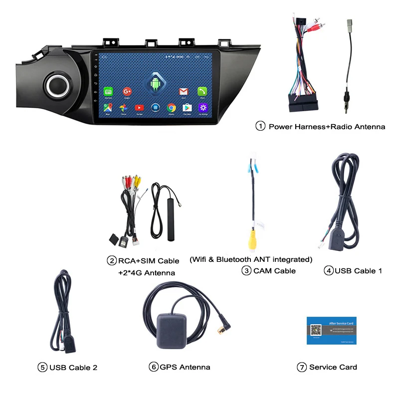Android 11 4G Lte System Car DVD Multimedia Player Vehicle Radio Screen for KIA Rio3 K2 2017 cd Audio Bluetooth Video | Автомобили и
