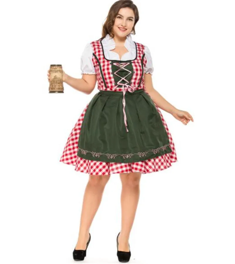 Костюм для праздника пива из Германии Bavaria Oktoberfest размера плюс рабочая одежда