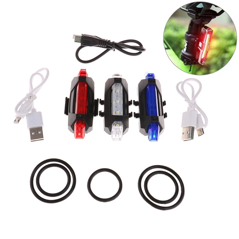 Cycling Warning Rear Lamp USB Rechargeable Bike LED Hot Selling Tail Light Bicycle Safety | Спорт и развлечения