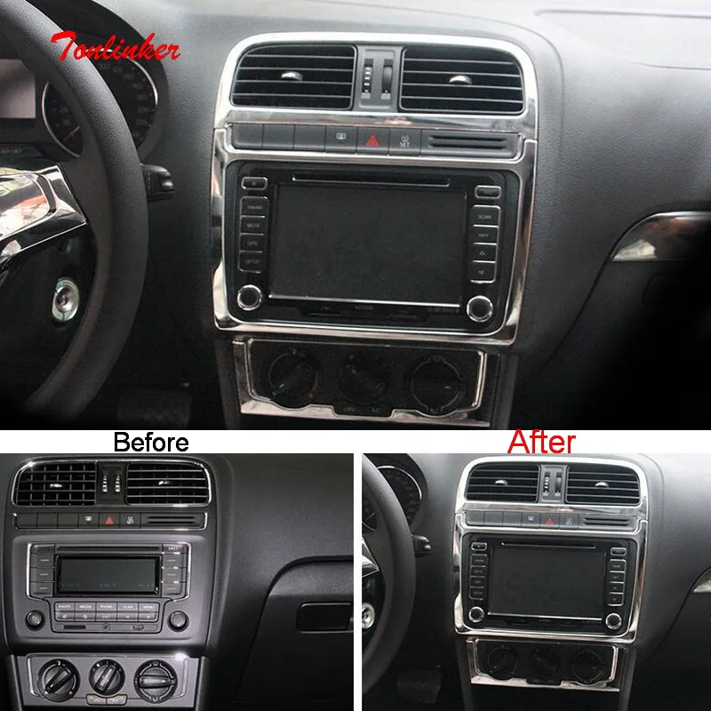 Наклейки Tonlinker на внутреннюю панель управления для Volkswagen POLO 2011 18 Стайлинг