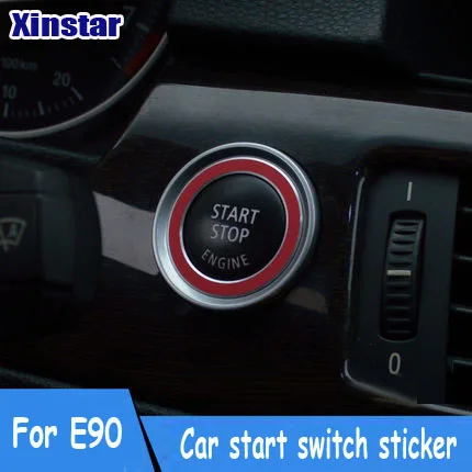 

Aluminum Car start switch decoration sticker for BMW 2009-2012 3 series E90 318i 320i 325i