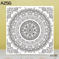 azsg complex lotus flower style clear stampsseals for diy scrapbookingcard makingalbum decorative silicone stamp crafts