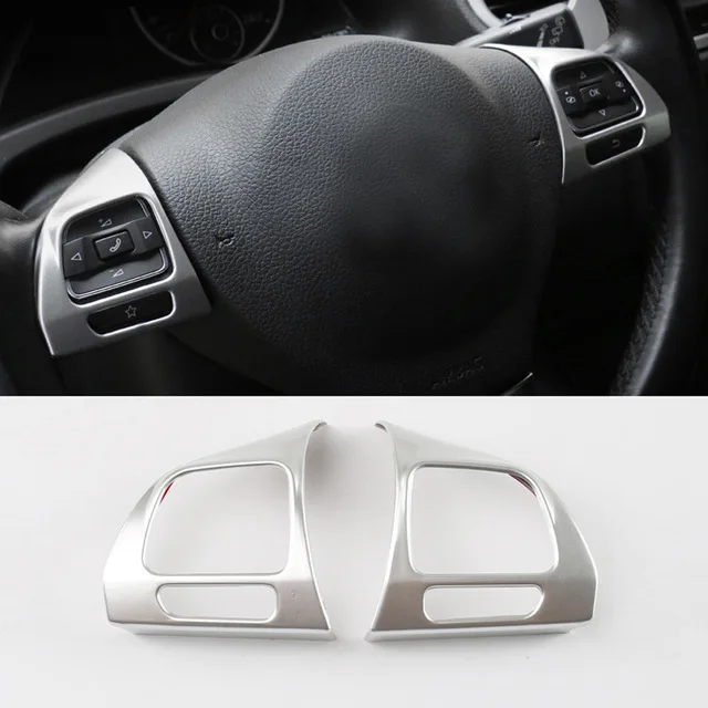 Для Tiguan 2009 2010 2011 2012 2013 2014 2015 ABS матовой отделкой Рулевое колесо украшения покрытие