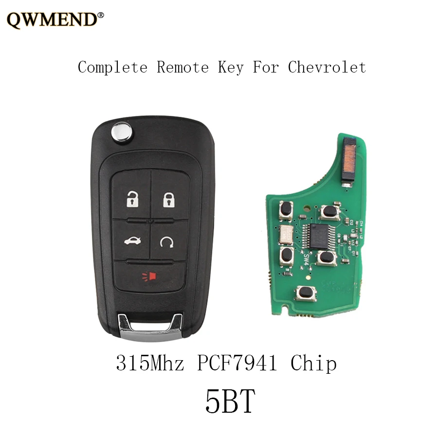 QWMEND 3 шт. * 315 МГц Автомобильный Дистанционный ключ для Chevrolet Cruze Equinox Malibu Camaro 2010 2011