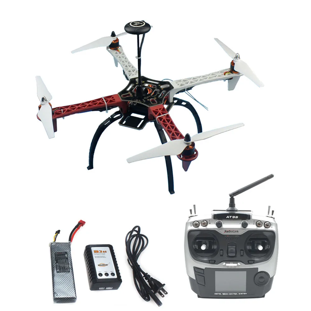 

F02192-V JMT Assembled HJ 450 450F 4-Axle RFT Full Kit with APM 2.8 Flight Controller GPS Compass No Gimbal FS