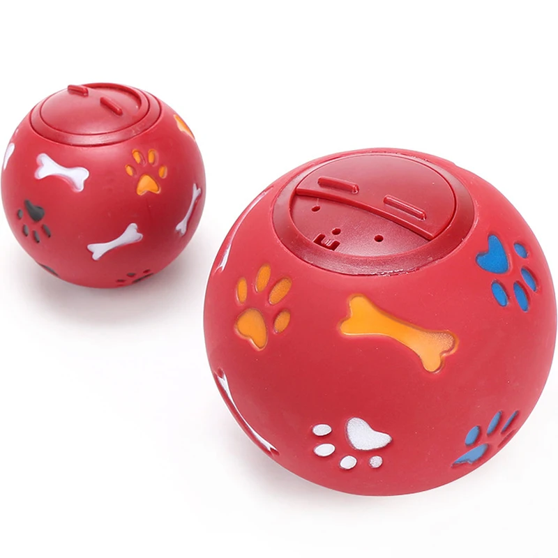 2 Size S/M Colors Red/Blue Dog Toy Pick up Food Balls Funny Squeaky Leakage Pet Cat Treat Holder Puppy Chew Training Supplies | Дом и сад