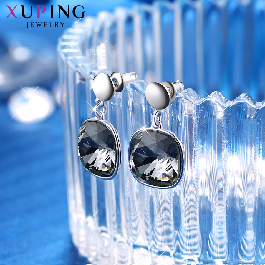 Xuping квадратные серьги кристаллами от Swarovski Роскошные винтажные стильные ювелирные изделия для женщин девушек подарки ко дню Святого Валентина M94-20493