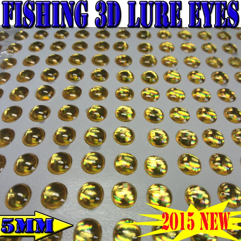 2016 Горячая Рыбалка 3d глаза для приманки сплошной цвет рыбий глаз Размер: 5 мм