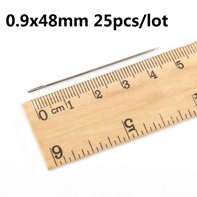 0.9 x 48mm 25 шт. Нержавеющая сталь Швейные иглы, булавки, набор для рукоделия, для домашнего использования, ремесла бытовые швейные аксессуары ручной работы - Цвет: 0.9 x 48mm