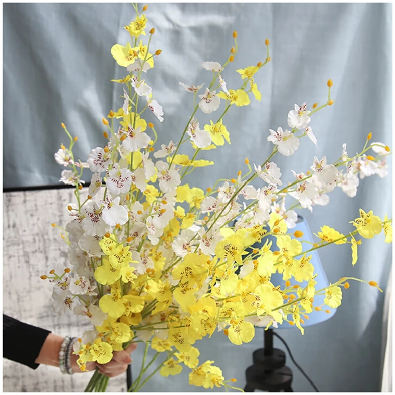 5 вилок искусственные цветы Орхидея танцующая для дома украшение свадьбы