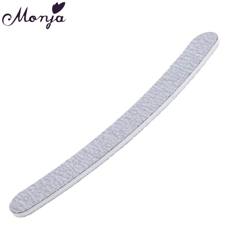 Monja 10 шт. дизайн ногтей Банановая форма изогнутая Шлифовальная Пилка 100/180