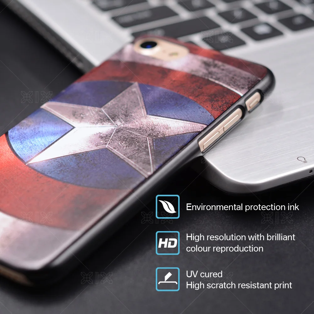 Чехол для iPhone 6 4 4S 5 5C 5S S 7 8 Plus X Super Heroes Жесткий ПК 2017 Новое поступление чехол 7|6s plus|pc