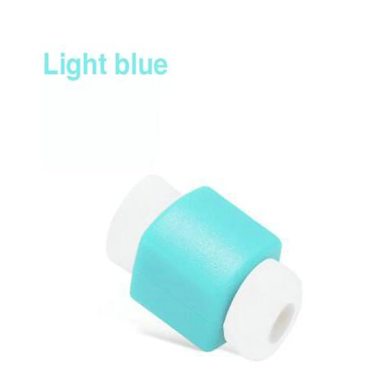Light blue Dehyaton кабель протектор линии передачи данных цвета шнур протектор защитный чехол длинный размер кабель защитный чехол для кабеля для iPhone usb зарядки - Цвет: Light blue