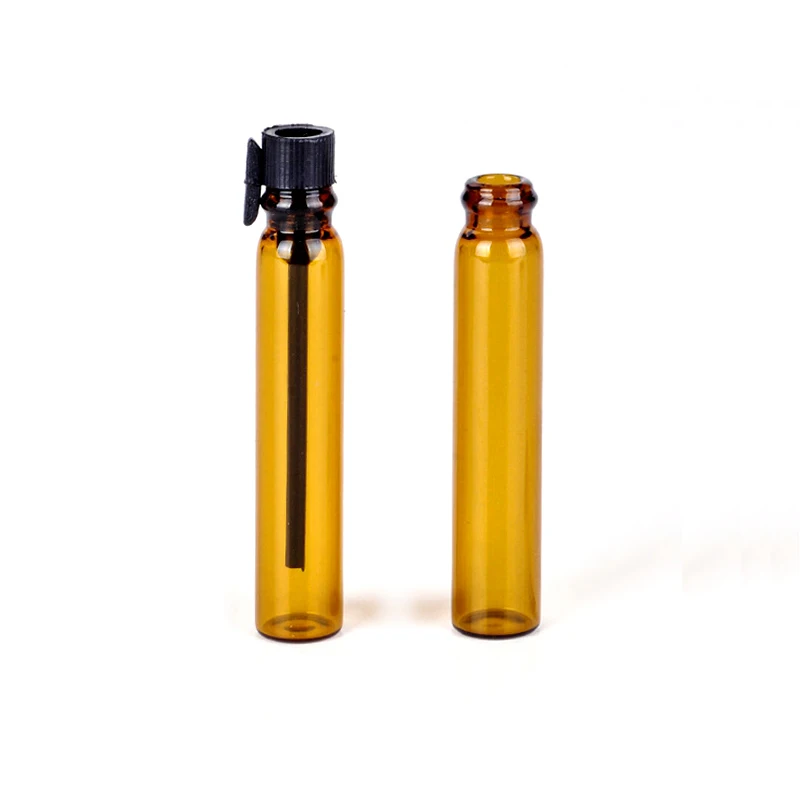 Black 100Piece/Lot 2ml Brown Glass Perfume Dropper Bottle For Essential Oils Empty Perfume Bottles Travel Container Amber Glass Bottle - Цвет: Black