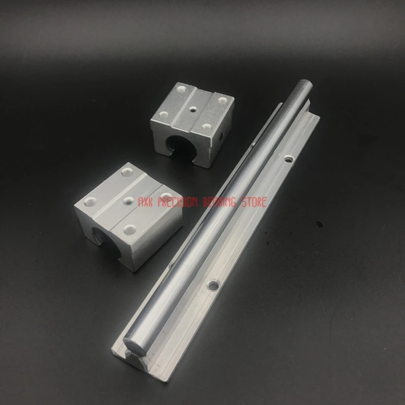Cnc фрезерные детали AXK 2 шт. Sbr10 L 500 мм линейная рельсовая Опора с 4 Sbr10uu направляющая