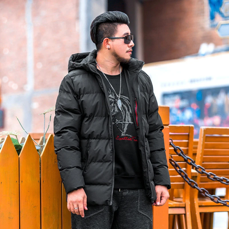 

Пальто мужское хлопковое с капюшоном, Брендовое повседневное тонкое Свободное пальто черного цвета, большие размеры XXXL-7XL 8XL, Осень-зима