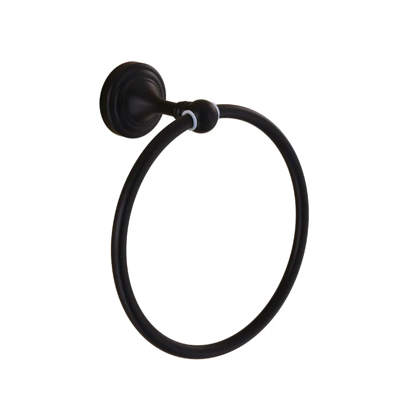 Solid Stainless steel black Finished Bathroom towel ring bathroom Accessories Towel Ring rackTowel shelf Bar | Обустройство дома
