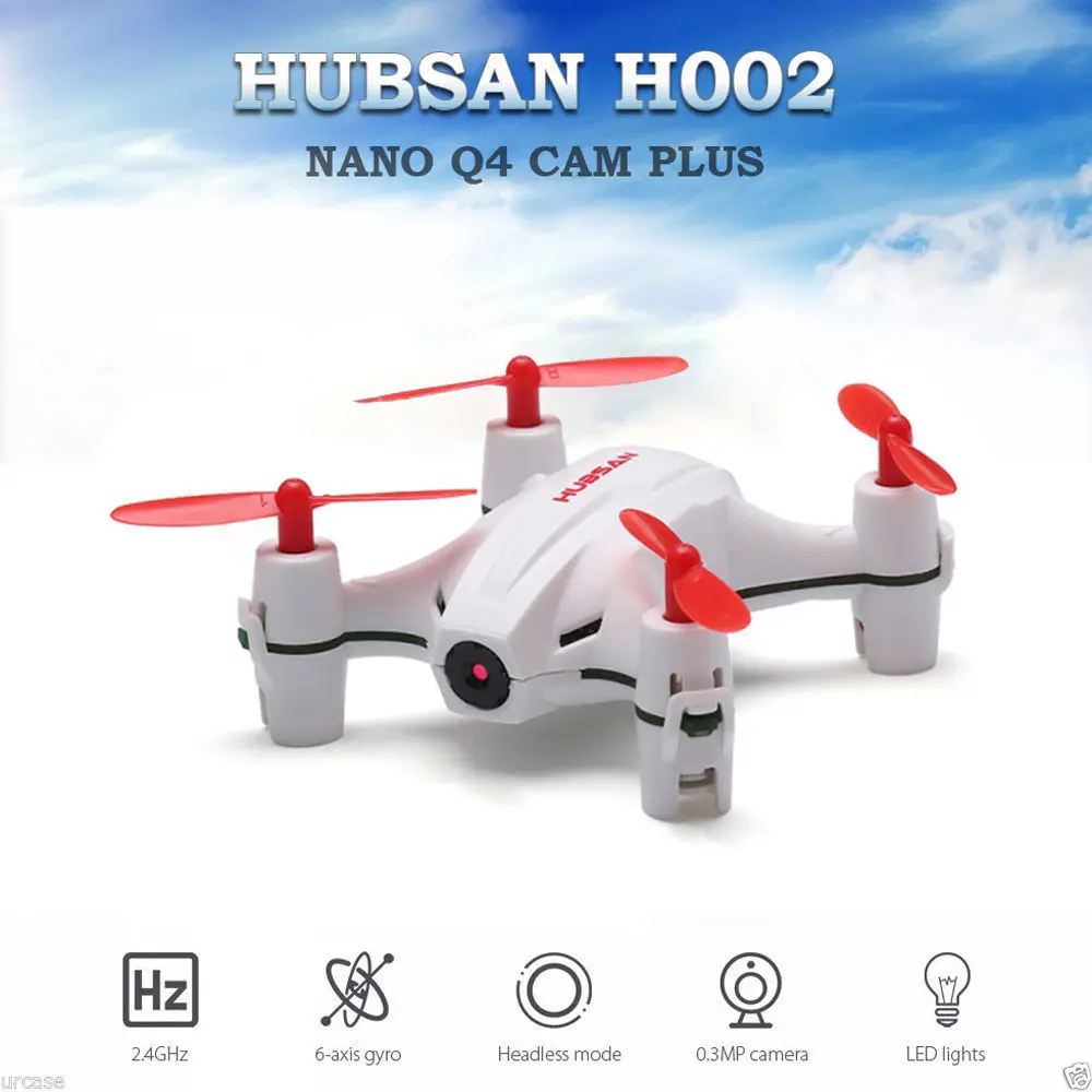 Hubsan H002 NANO Q4 CAM плюс мини Дрон вертолет селфи Drone RC Quadcopter RTF с Камера светодиодный