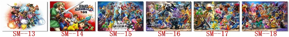 Пользовательские холст настенные фрески Соник плакат с ежом Super Smash Bros обои Sonic украшения игры Марио наклейки#0486