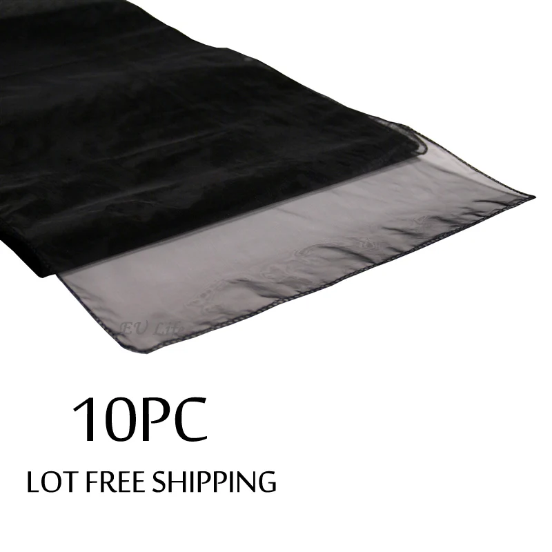 Бесплатная доставка 30x275 прозрачная органза настольная дорожка для свадьбы