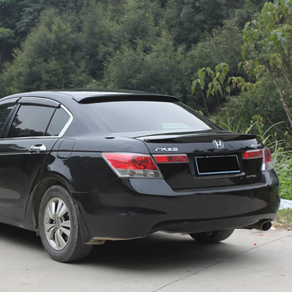 Для Honda Accord 2008 до 2013, черный спойлер на крышу, высокое качество, АБС пластик, задний багажник, крыло, задний спойлер на крышу, автомобильный стиль