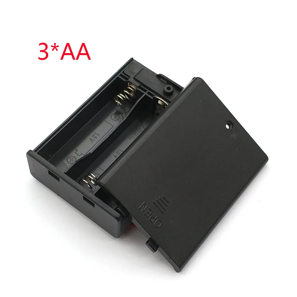 

Black 3 AA Battery Holder Box Case With Switch New 3 AA 2A Battery Holder Box Case With Switch 4.5V