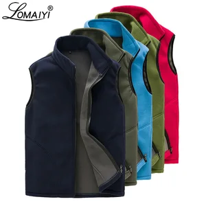 Жилет LOMAIYI мужской теплый, темно-синий жилет, куртка без рукавов, Полярный флисовый жилет AM131, веснаосеньзима
