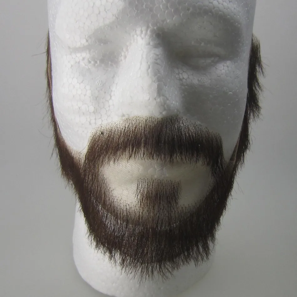 FXVIC Human Hair Handtied Lace Beard - Celebrity Moustache and Full Beard Whiskers image 3
