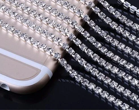 SS6 Стразы с кристаллами + серебряная цепочка для свадебного платья авиапочтой