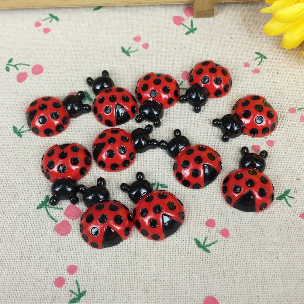 10 шт. полимерные Кабошоны с плоской спинкой мультяшными животными жуки сделай