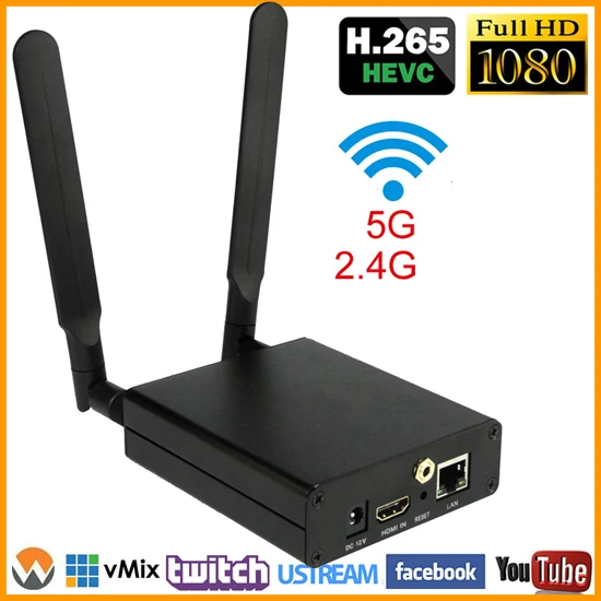 DHL Бесплатная доставка MPEG 4 AVC / H.264 WIFI HDMI видео кодировщик передатчик Live