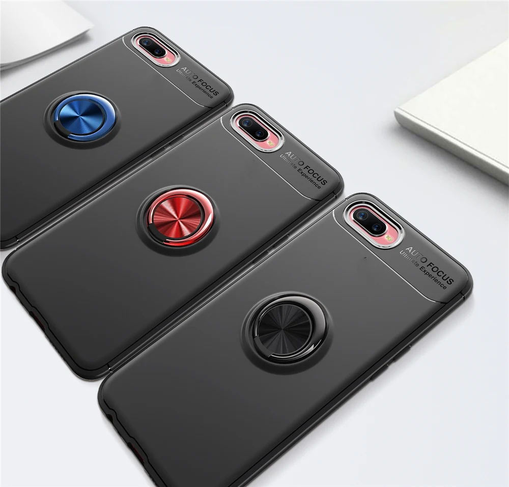 Vopton для OPPO RX17 neo чехол металлический палец кольцо держатель Мягкая силиконовая задняя накладка из ТПУ чехол для OPPO RX 17 neo чехол противоударный