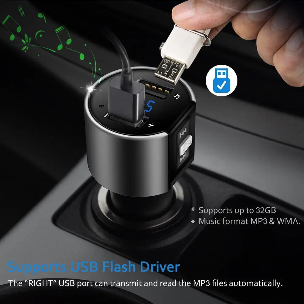 Lonleap Handsfree беспроводной Bluetooth автомобильный комплект FM модулятор передатчик