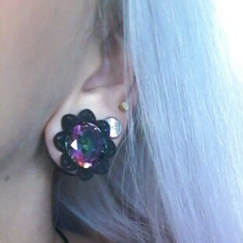 1 пара хрустальные циркониевые затычки для ушных туннелей болты из нержавеющей