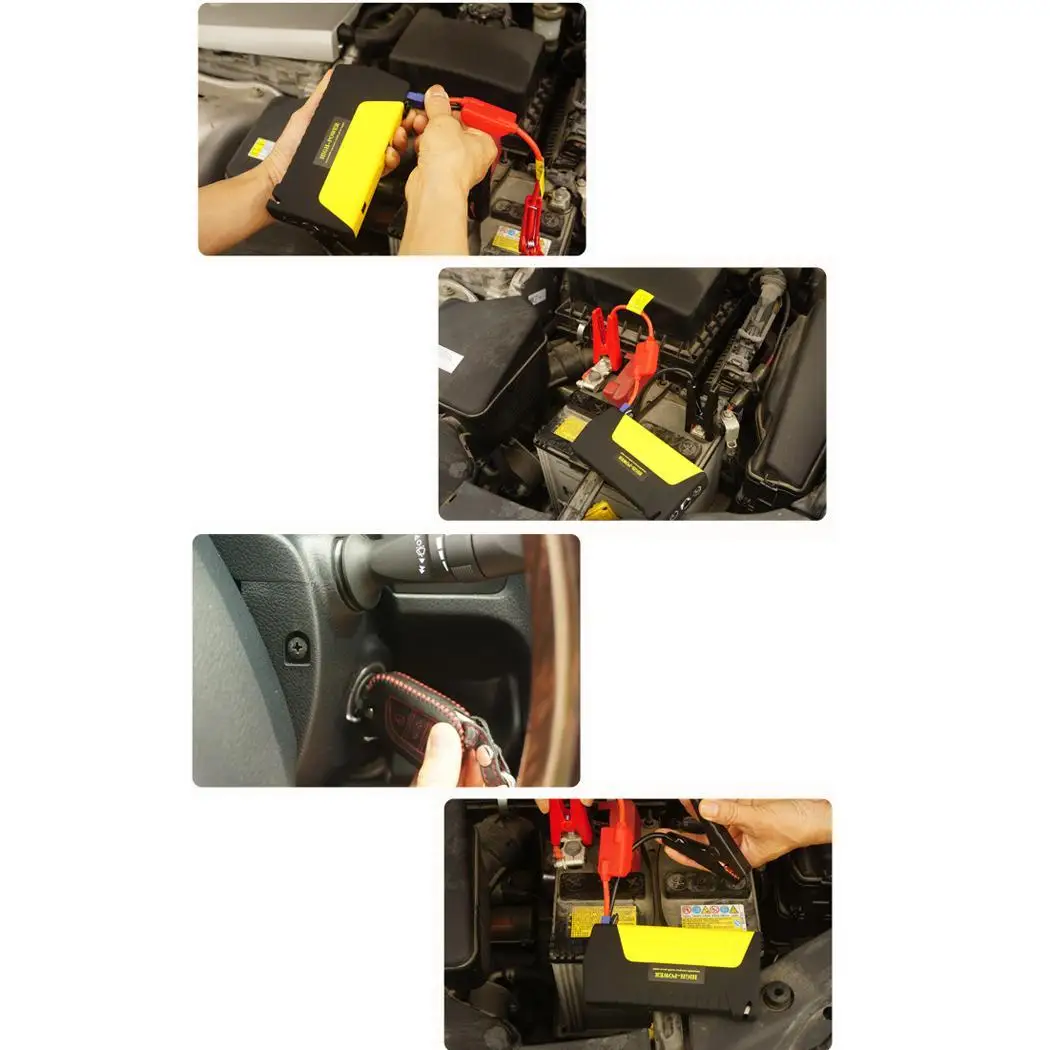 12 В автомобильный Jumper Starter аварийный внешний аккумулятор 4 USB Автомобильное