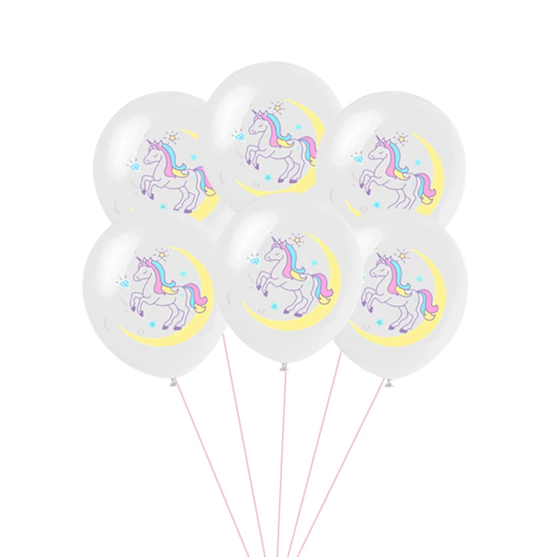 Chicinlife 10Pcs Unicorn Confetti Latex Balloons Happy Birthday Party Decoration Baby Shower Kids Wedding Supplies | Дом и сад