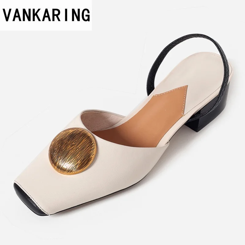 VANKARING новинка 2021 модная летняя обувь из натуральной кожи женские сандалии