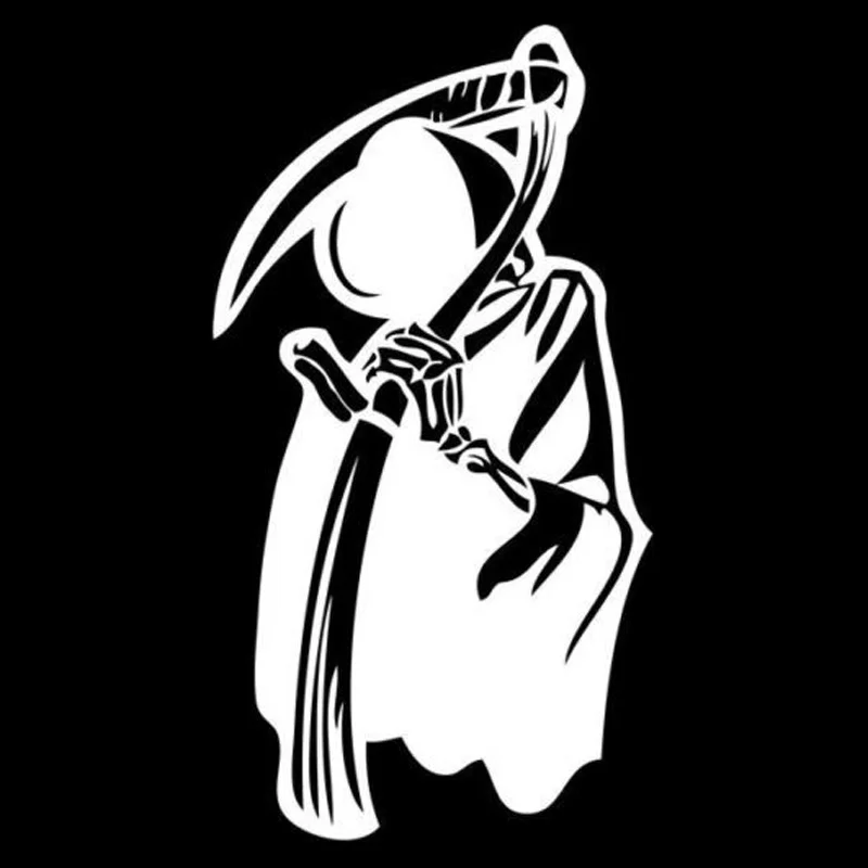7 см * 14 2 Grim Reaper наклейки с черепами Stickers Decor Vinyl Car Styling Black/Silver S3 5124|vinyl car|car stylingdecal