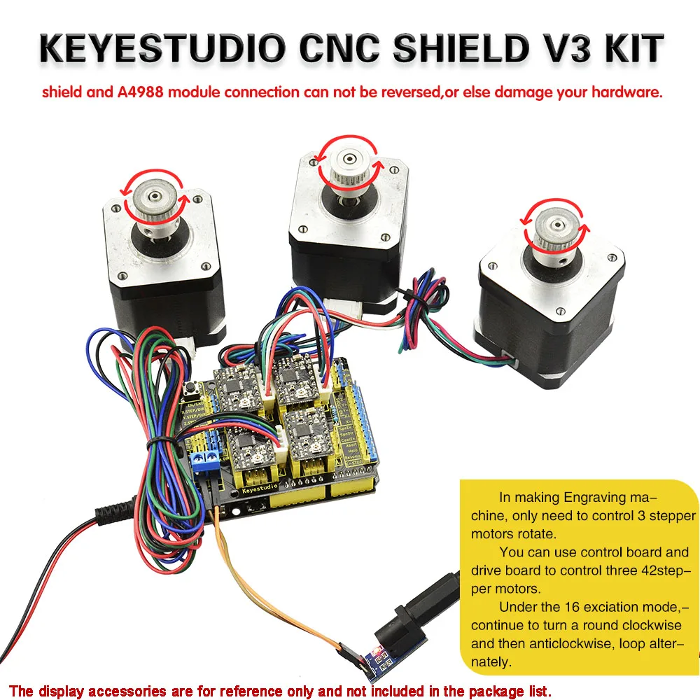 Бесплатная доставка! keyestudio CNC щит V3 гравер для гравировального станка|shield v3|engraving
